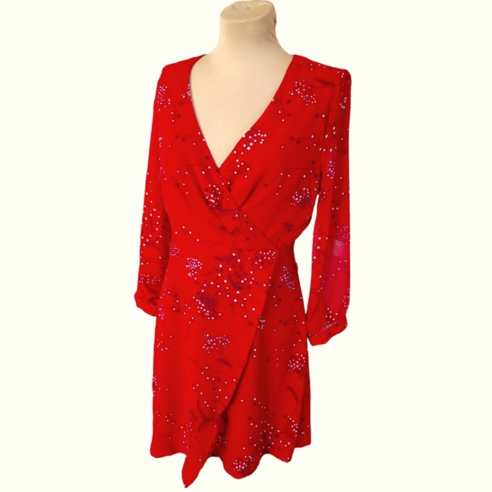 MADEWELL "Hazelwood" Faux Wrap Mini Dress - Size 6 - Picture 6 of 16